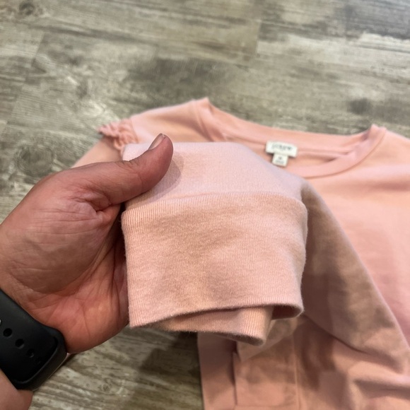 J crew blush lightweight sweater/crew neck with lace detail - Picture 3 of 6